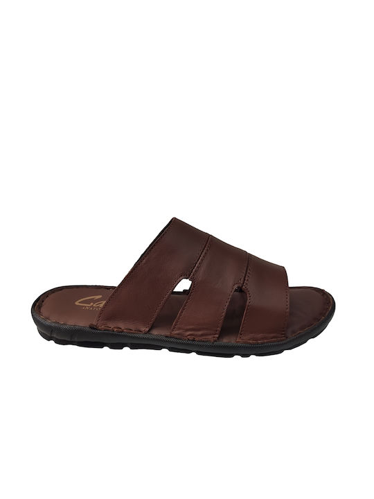 Gale Leder Herrensandalen in Tabac Braun Farbe