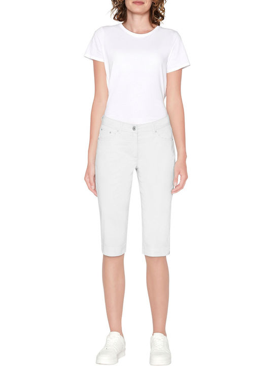 Brandtex Damen Stoff Capri Hose Weiß Brandtex Damen Stoff Capri Hose Weiß