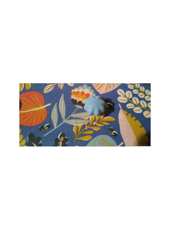 Oxygen Κρεμάστρα Τοίχου Ξύλινη 3 Θέσεων blue leafs 3.5x1.2cm