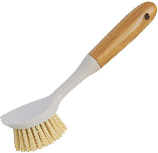 York Bamboo Cleaning Brush with Handle Beige