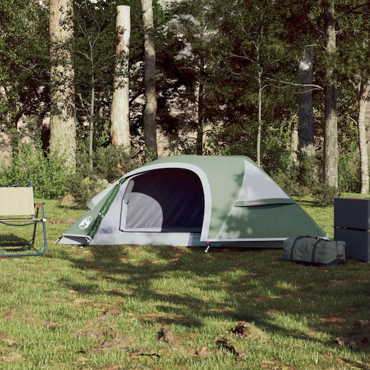 vidaXL Camping Tent Green with Double Cloth for 1 Person Waterproof 230x140x83cm