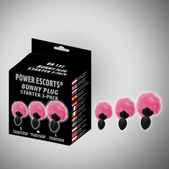 Power Escorts Dop Anal Neagră 3buc