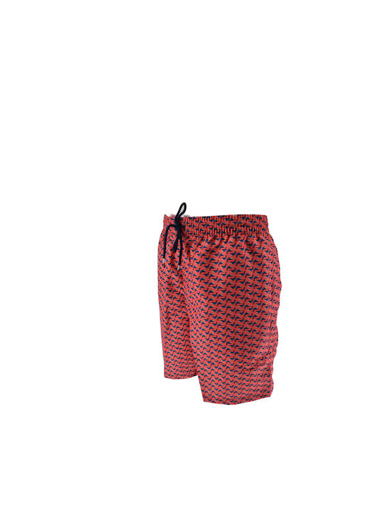 Uomo Men's Swimwear Bermuda RED with Patterns 148360