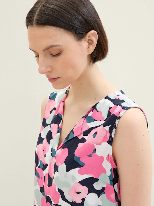 Fără mâneci Femei Cămașă Pink Floral