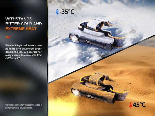 Dulotec Презареждащ се Челник LED IP68 с Максимална Яркост 1600лм Червен