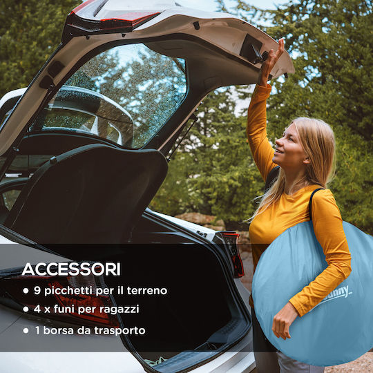 Outsunny Σκηνή Camping Pop Up Μπλε 3 Εποχών για 1 Άτομο 245x148x105εκ.