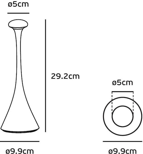 VK Lighting Tischlampe LED mit Schwarz Schirm und Basis