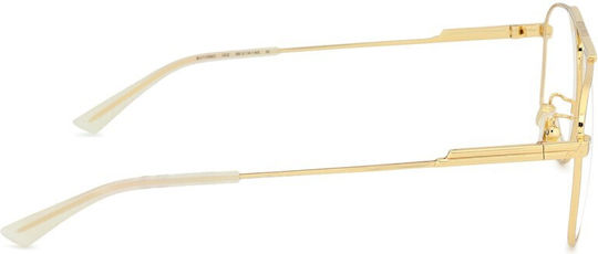 Bottega Veneta Metal Eyeglass Frame Gold BV1159O 002