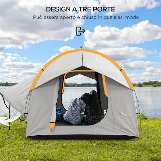 Outsunny Σκηνή Camping Αυτοκινήτου Γκρι 3 Εποχών για 5 Άτομα 239x210x210εκ.
