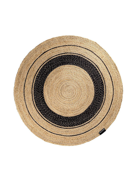 Guy Laroche Majestic Rug Round Summer from Jute Black