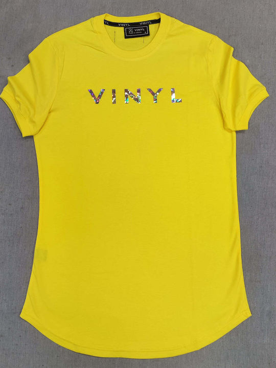 Vinyl Art Clothing Herren T-Shirt Kurzarm YELLOW 83540-99