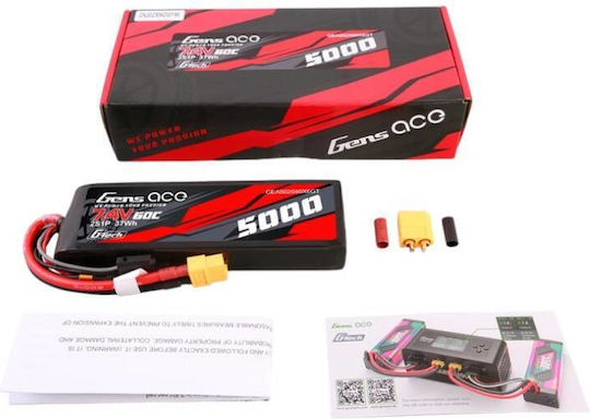 Gens Ace G-tech Μπαταρία Li-Po 7.4V 5000mAh 60C 2S XT60 για Τηλεκατευθυνόμενο