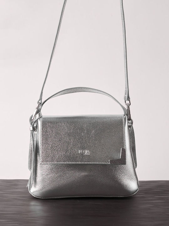 Cute Desire Leder Damentasche Schultertasche Silber