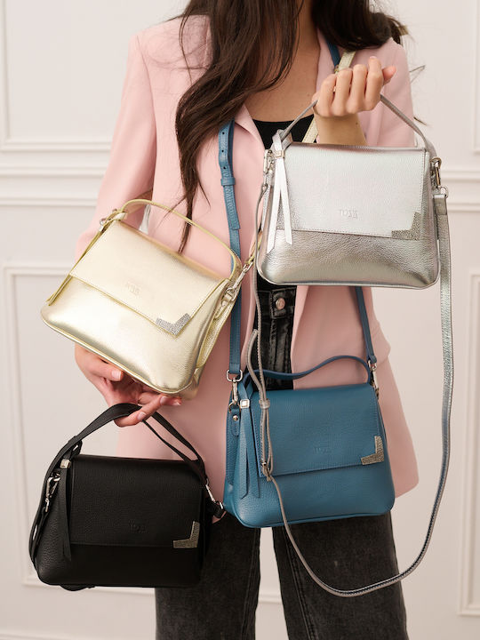 Cute Desire Leder Damentasche Schultertasche Silber