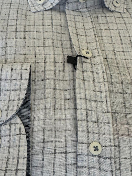 Long-sleeved Shirt Checked Blue