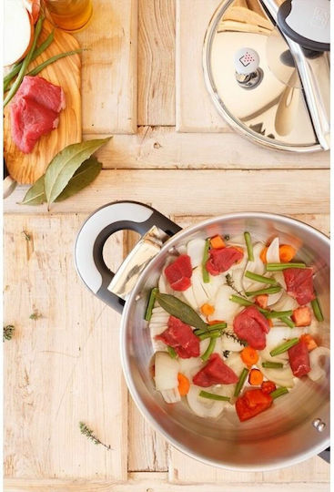Bra Deep Stainless Steel Stockpot 6L / 22cm
