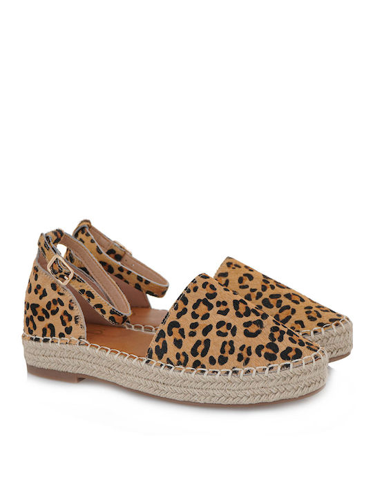 Exe Women's Leather Espadrilles Brown