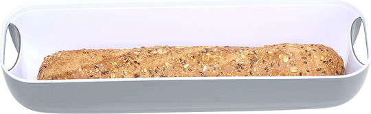 Alpina Appliances Plastic Bread Box with Lid Gray 40x12.2x8.5cm