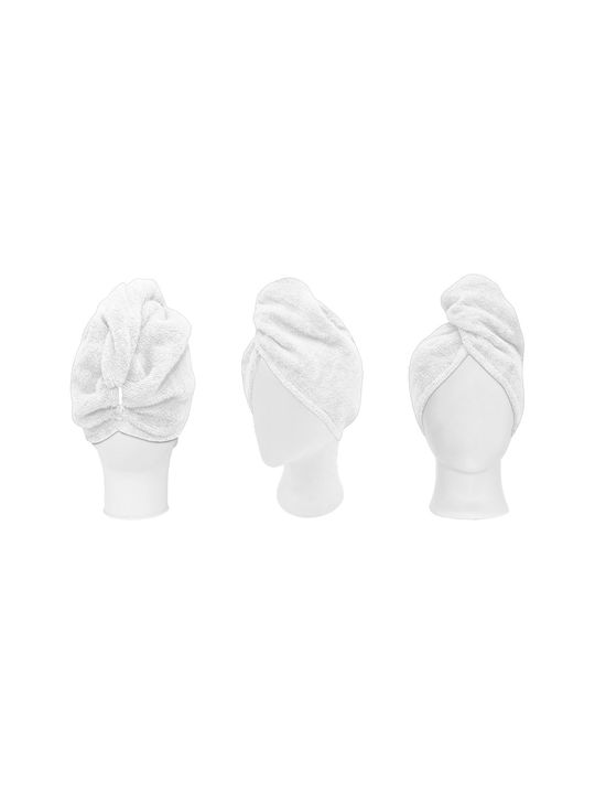 Beauty Home Πετσέτα Προσώπου Turban Art 3407 Λευκό