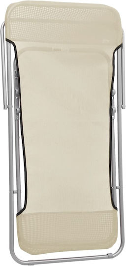 vidaXL Lounger-Armchair Beach with Recline 3 Slots Beige Waterproof 85x58x83cm Set of 2pcs