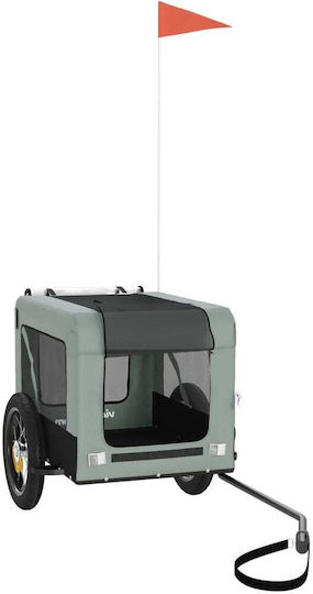 vidaXL Dog Carrying Gray Bicycle Trailer for 30kg Pets L120xW54.5xH53cm