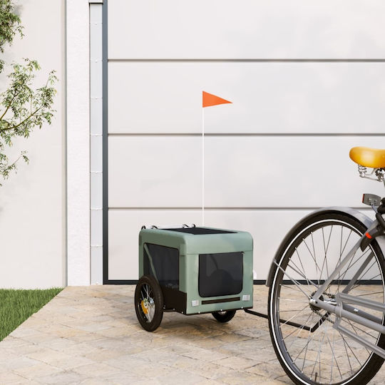 vidaXL Dog Carrying Gray Bicycle Trailer for 30kg Pets L120xW54.5xH53cm