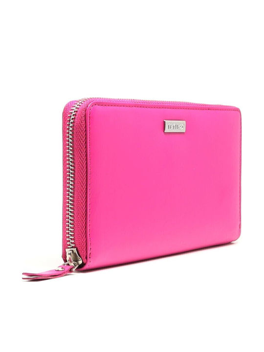Mare Din piele Portofel de damă Clasice cu RFID Fuchsia