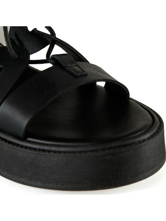 Women's Flat Sandals Flatforms in Black Color