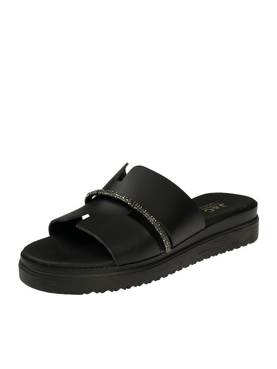 Women's Flat Sandals in Black Color