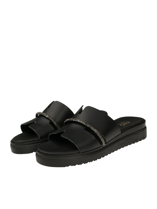 Women's Flat Sandals in Black Color