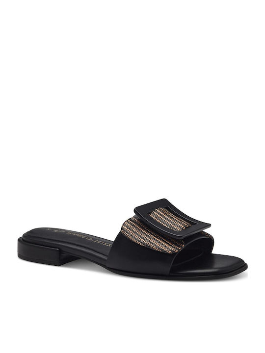 Women's Flat Sandals in Black Color