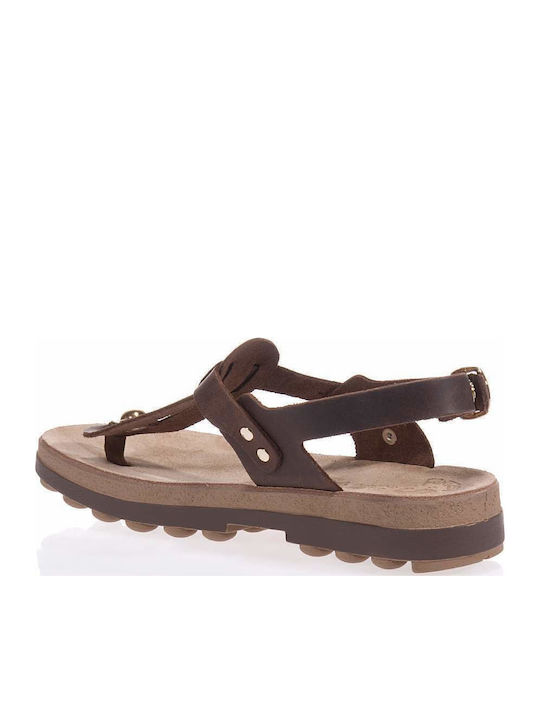 Fantasy Sandals Marlena Δερμάτινα Ανατομικά Σανδάλια Taupe