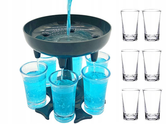 Alcohol Dispenser Glasses Zola Plastic 13x11 Cm Grey