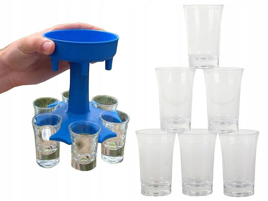Pahare dozatoare de alcool Zola din plastic 13x11 cm albastru