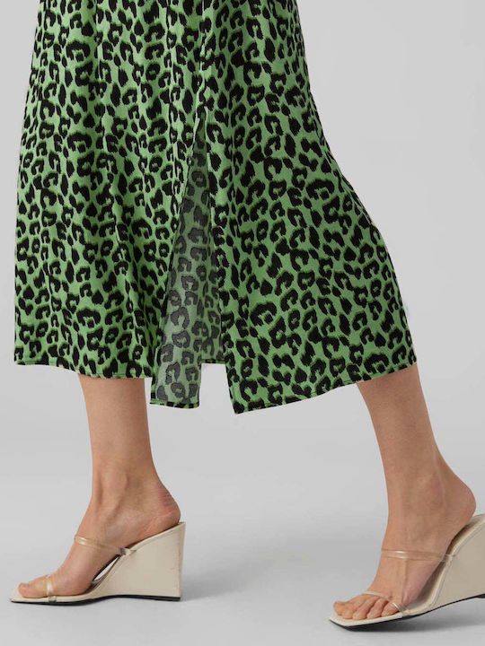 Vero Moda High Waist Midi Skirt Hedge Green