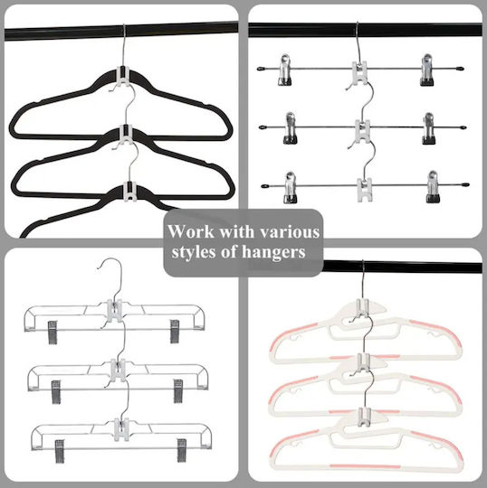 Hanger Organizer Hooks Zola Plastic Light Grey 3.3x2.4 cm
