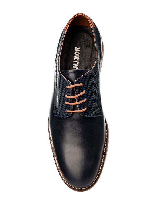 Men's Leather Casual Shoes Blue