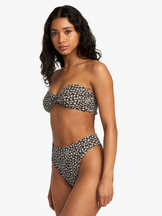 RVCA Bikini Slip High Waist Brown