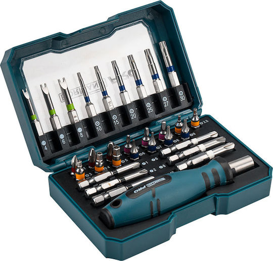 Bormann Pro BHT1590 Screwdriver with 31 Magnetic Interchangeable Tips