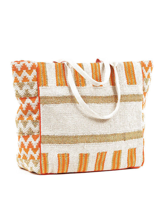 Verde Fabric Beach Bag Orange