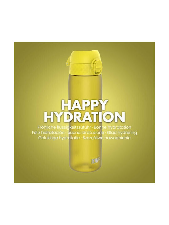 Ion8 SLIM Παγούρι Πλαστικό 600ml Κίτρινο