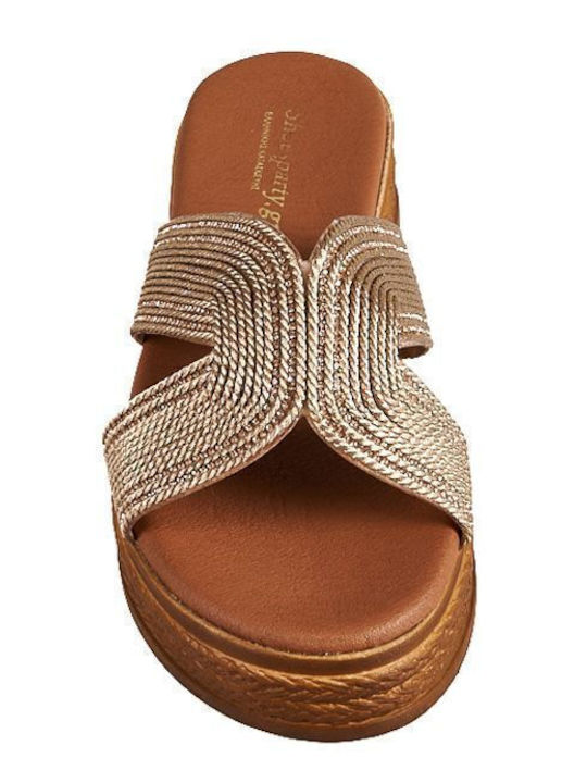 Γυναικεία Σανδάλια Flatforms Χρυσά
