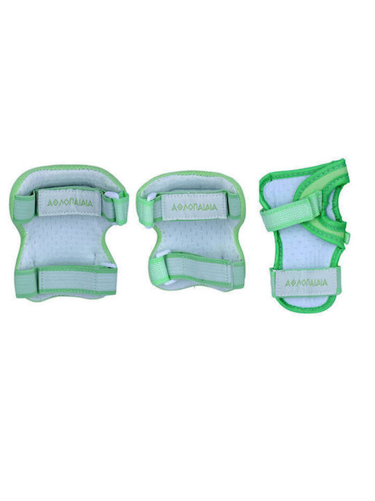 Athlopaidia Children's Protective Gear Set for Rollers Green