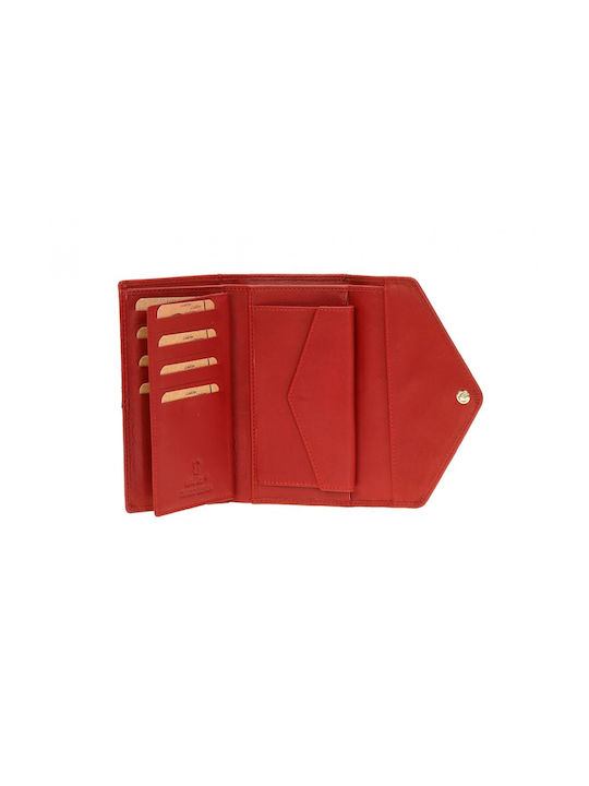 Lavor Large Leather Women's Wallet with RFID Red