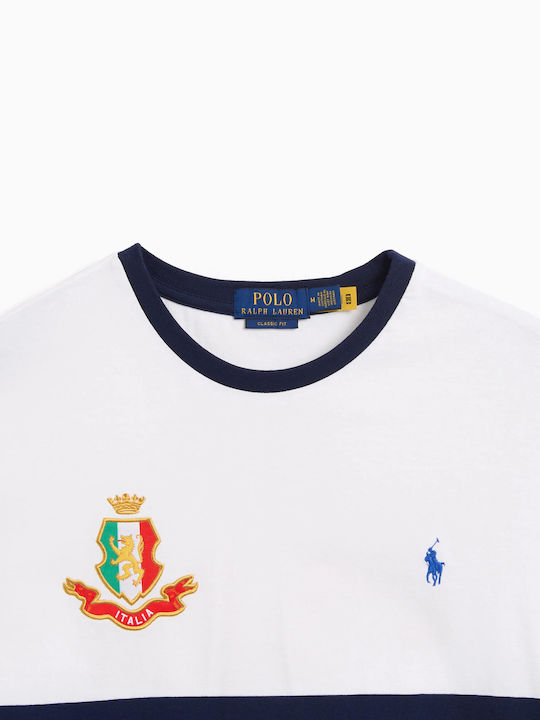 Ralph Lauren T-shirt Bărbătesc cu Mânecă Scurtă Alb