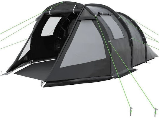 Campingzelt Tunnel Schwarz für 4 Personen 475x264x172cm