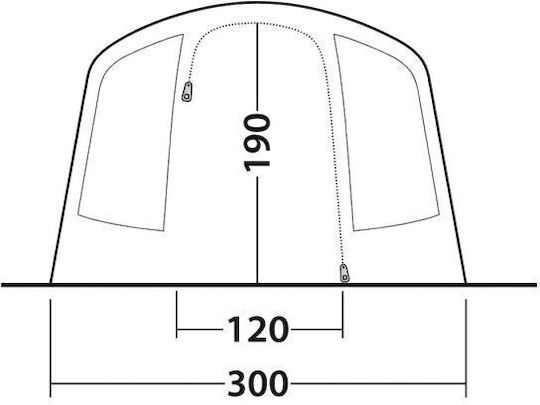 Outwell Sunhill 5 Air Winter Camping Tent Tunnel Blue for 5 People 450x205x300cm