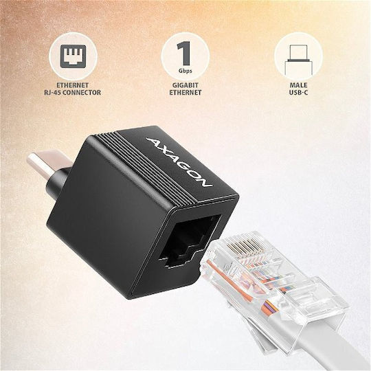 Axagon USB-A USB-C Network Adapter for Wired Connection Gigabit Ethernet