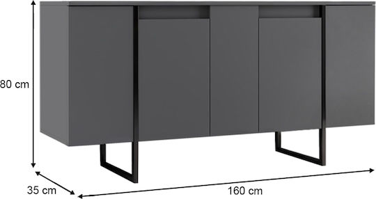 Мебели за съхранение Luxe дървен Въглени 160x35x80см