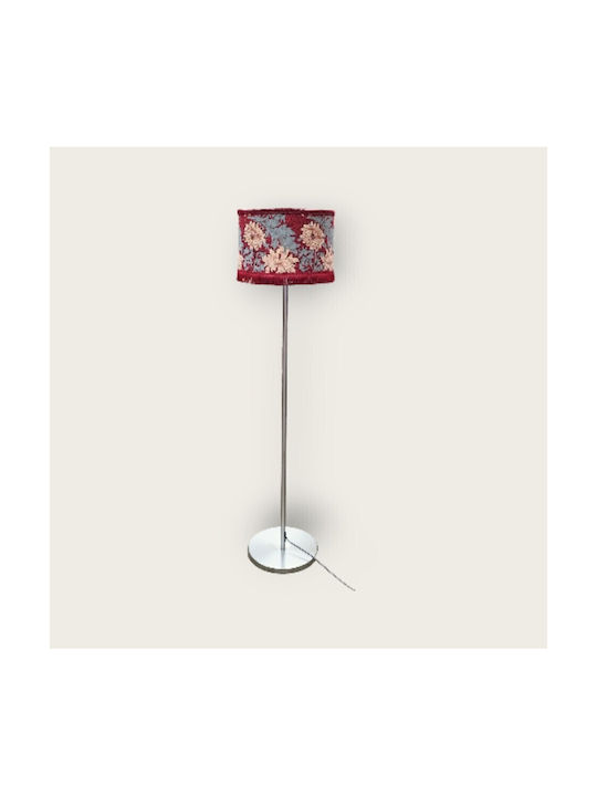 Oxygen Deep Red Flowers Φωτιστικό Δαπέδου Υ165xΜ35εκ. με Ντουί για Λαμπτήρα E27 Κόκκινο